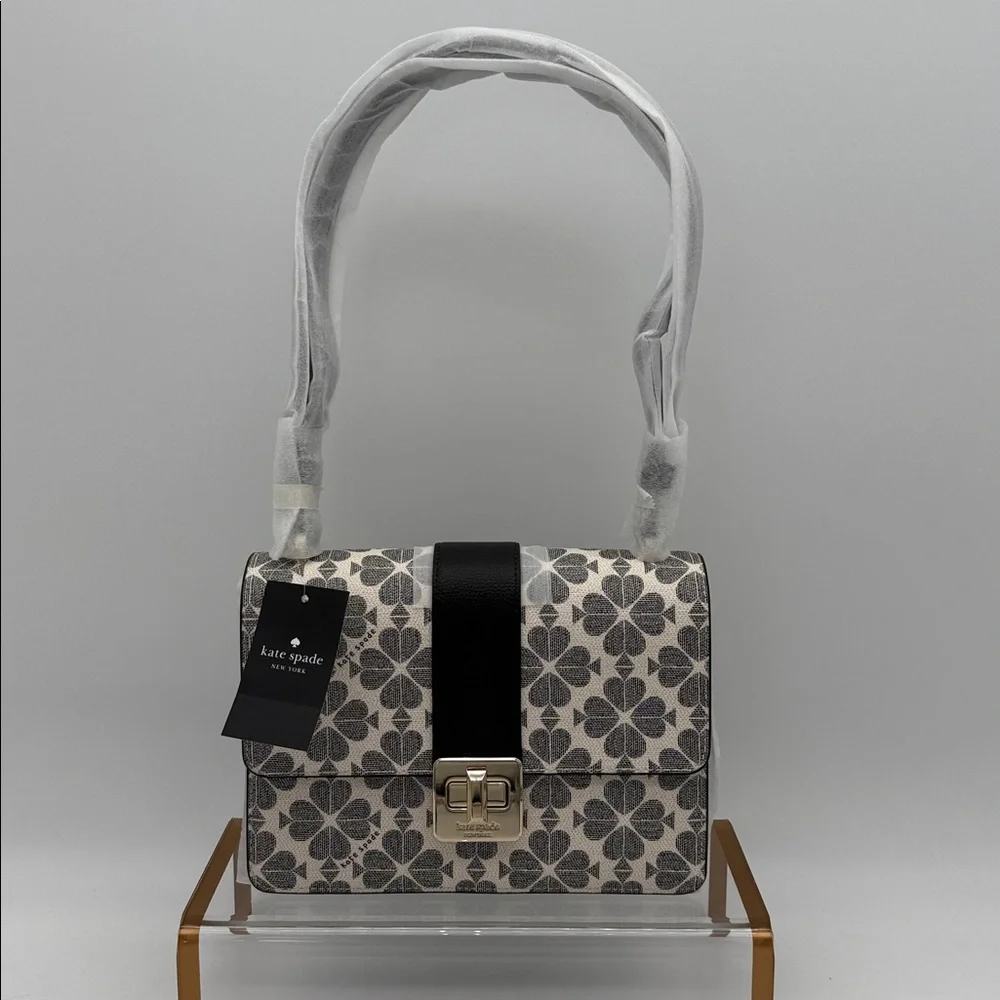 Kate Spade Spade Flower Small Flap Shoulder Bag Black Multi